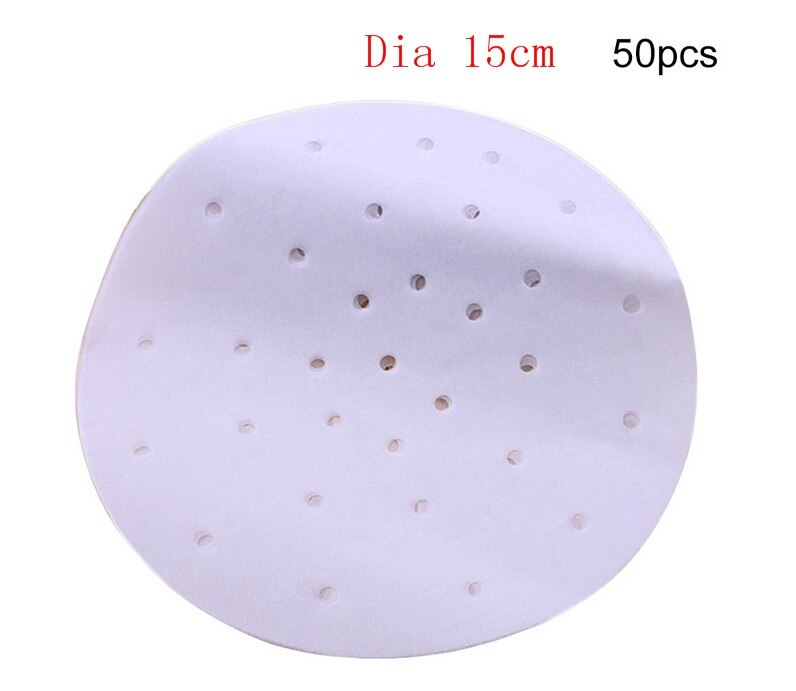 50/100 st bambu korg ångpapper kök matlagning bambu ångare dim sum papper under ånga matta runda non stick ångpapper: 1