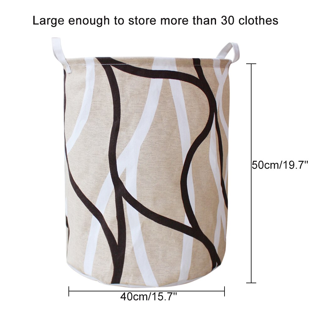 40x50cm Geometric Folding Laundry Basket Round Storage Bin Bag Hamper Collapsible Clothes Bucket Organizer Large Capacity: A6