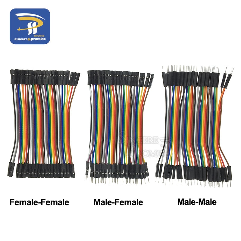 Dupont Line 120pcs 10CM 40Pin Male to Male + Male to Female and Female to Female Jumper Wire Dupont Cable for Arduino DIY KIT: 10cm 3kinds 120pcs