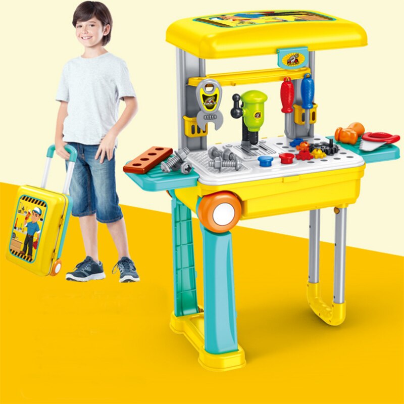 Baby Toy Chef Doctor Craftsman Makeup Artist Suitcase Portable Kitchen Set ABS Plastic Role Play Boy And Girl Play Kit