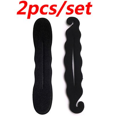 Haar Flechter Pull Haarnadeln Clip Kamm Haarspange für Mädchen Styling Werkzeuge Kit Flechten Donut Haar Brötchen Maker Friseur Zubehör: J-2Pcs