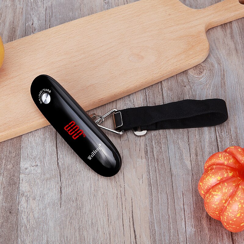 50kg/110lbs LCD kitchen Scale Pocket Hand-Held Luggage Scale Travel Digital Electronic Weight Scale Hanging Steelyard Hook Scale