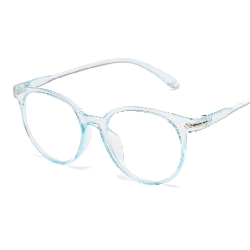 Transparent Computer Round Frame Glasses Women Men Anti-blue Light Round Glasses Blocking Glasses Optical Glasses Goggles: 03