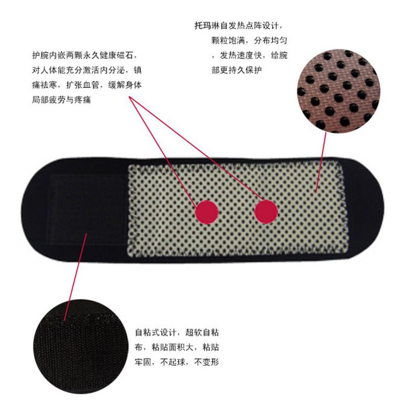2 Stuks Magnetische Zelfopwarming Therapie Pols Brace Sport Bescherming Riem