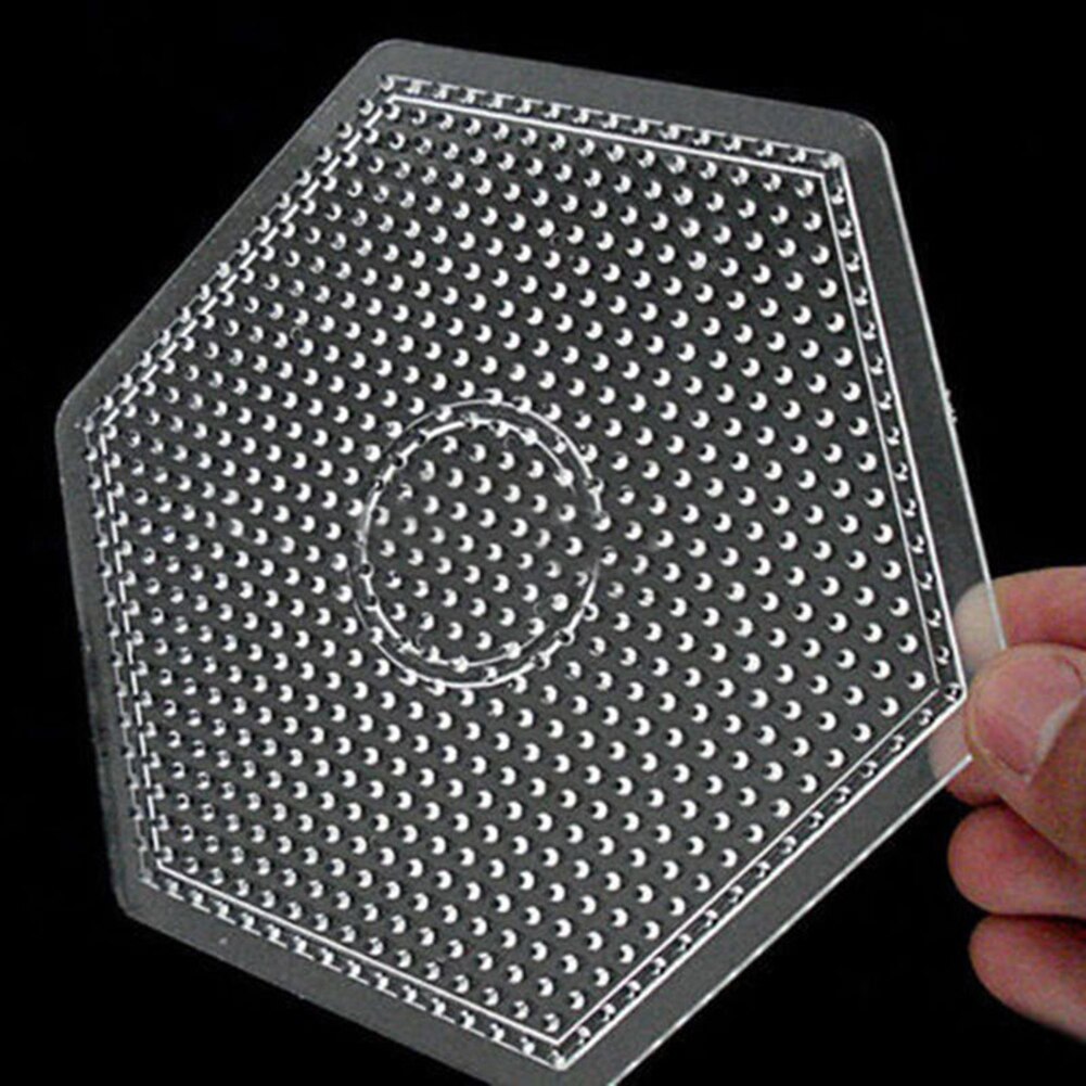 Grand carré hexagone rond grand panneau perforé pour fusible perles enfants jouet