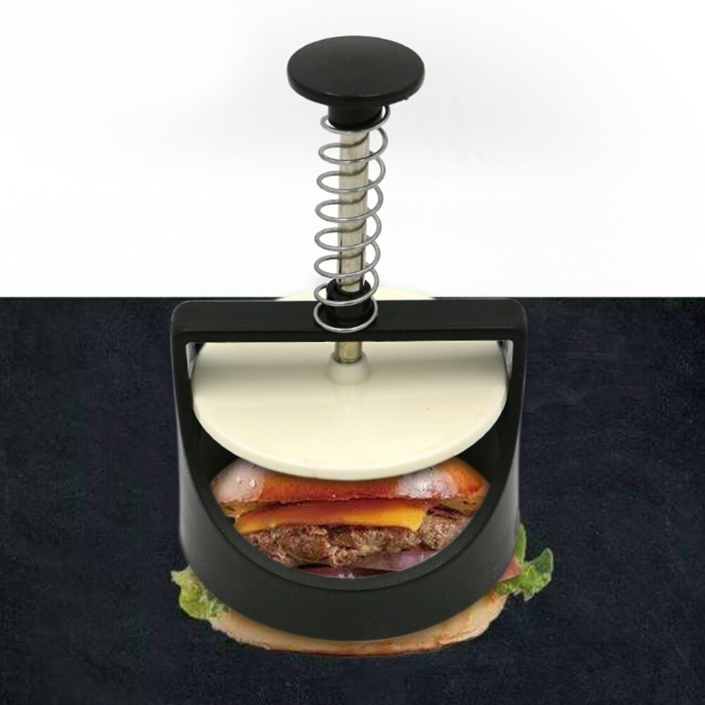 Manuell nonstick hamburger kjøttpress rustfri stål burger håndpress til festpressekoteletter form grille kjøkkenverktøy