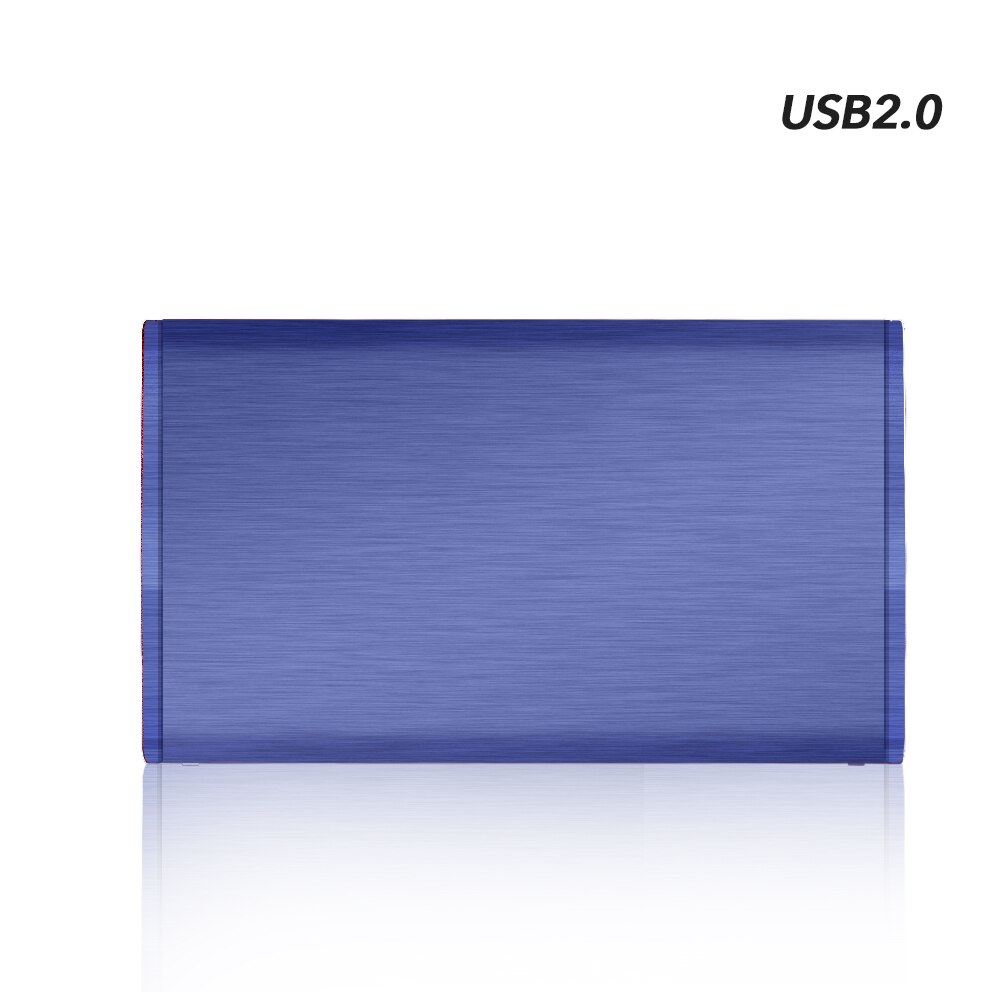 TISHRIC Aluminum 5Gbps HDD Case USB 3 Adapter For SSD External Hard Disk Drive HDD Box/Enclosure Pocket 2.5 HD Optibay: Blue usb 2.0