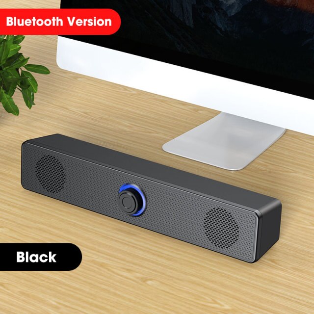 Wireless Soundbar Caixa De Som Bluetooth Speaker For Computer PC TV Laptop Portable Music Sound Bar Box Blutooth Subwoofer Bass: Wired and Bluetooth