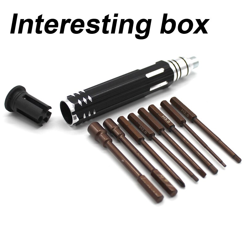 Eight-in-one hexagon socket, internal hexagon cross word batch, DIY small production model tool set