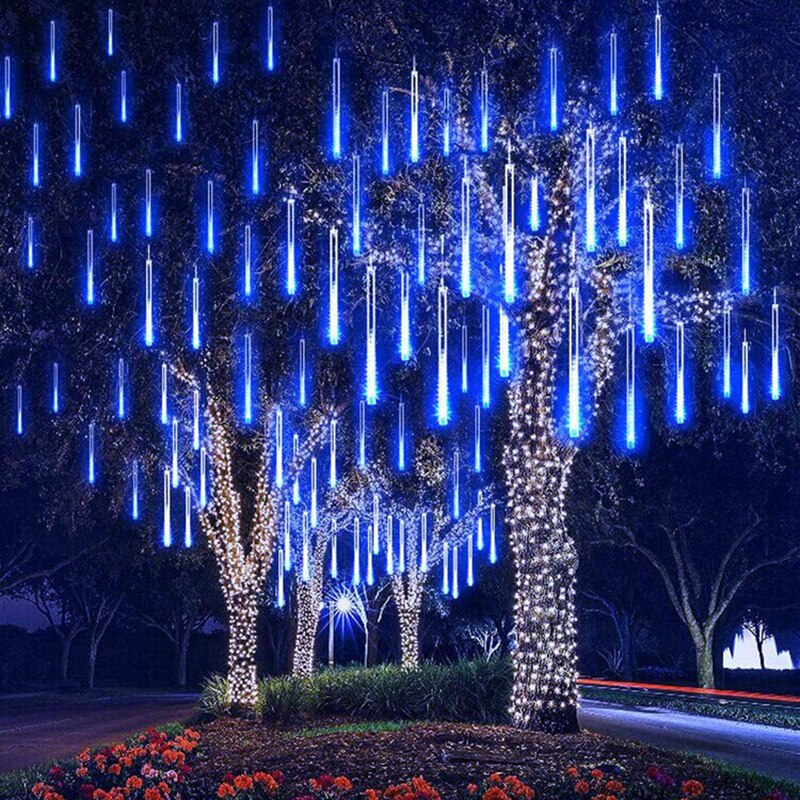Kerstverlichting buiten voor buiten waterdichte led meteorenregen led lichtsnoer boom tuin decoratieve lamp