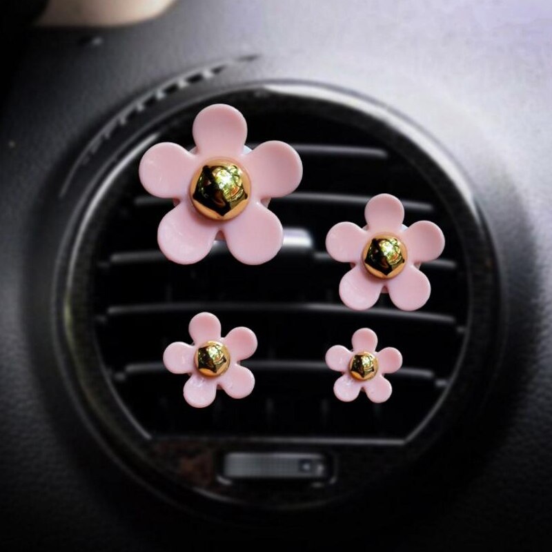 4 Stuks Kleine Daisy Auto Outlet Vent Parfum Clip Airconditioning Aromatherapie Clip Auto Interieur Levert Luchtverfrisser