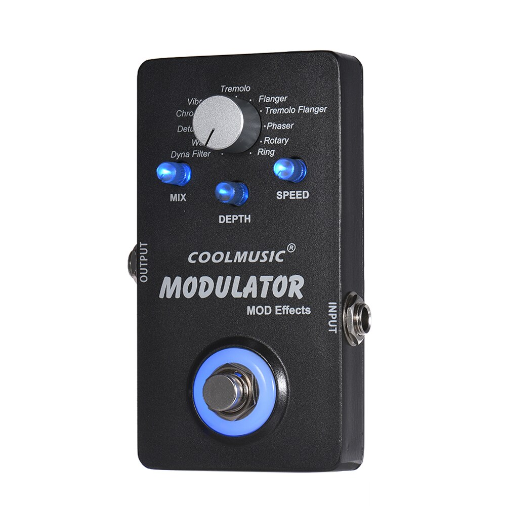 Electric Guitar Digital Modulator Effect Pedal with 11 Modulation Effects True Bypass Full Metal Shell