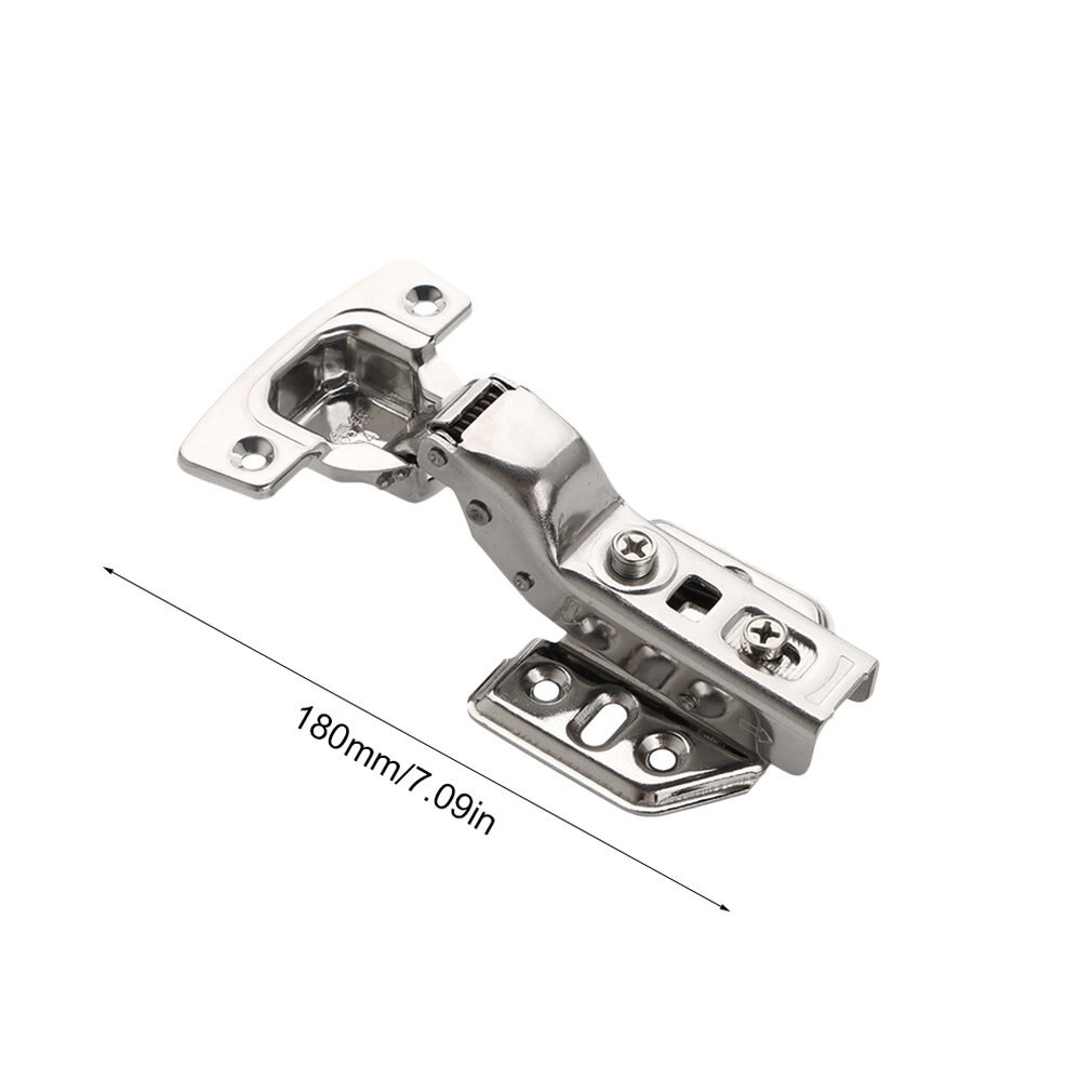 2pcs 304 Stainless Steel 2.0 Fixed Straight Arm Hydraulic Hinge Buffer Damping Cabinet Door Detachable Aircraft Hinge