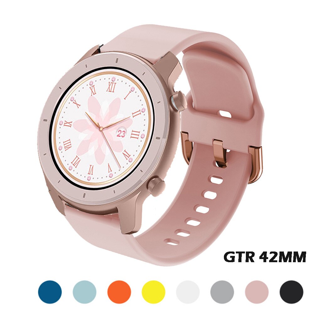 Pulseira de silicone para amazfit gtr 42mm, pulseira de relógio, pulseira, para huami amazfit gtr 47mm/gts 2