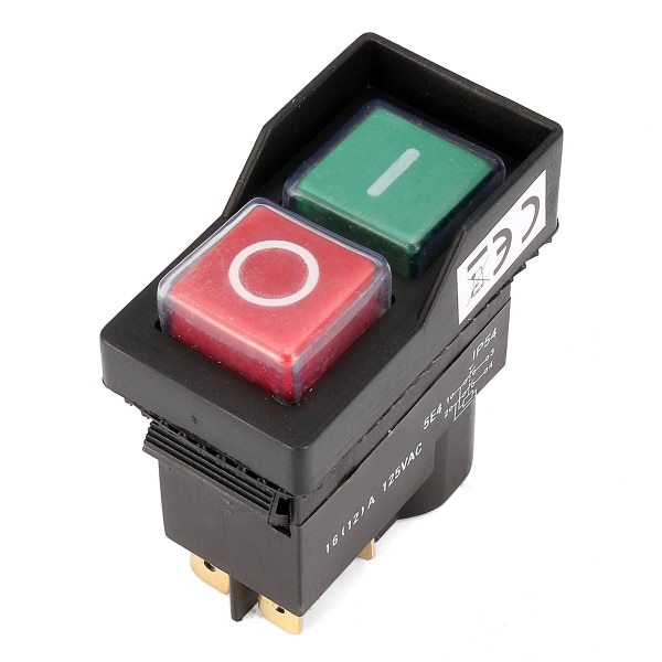 Start Stop No Volt Release Switch Fit Machines Start Stop On Off Volt Release Switch for Workshop Machines KJD17 125V 16A 4Pin