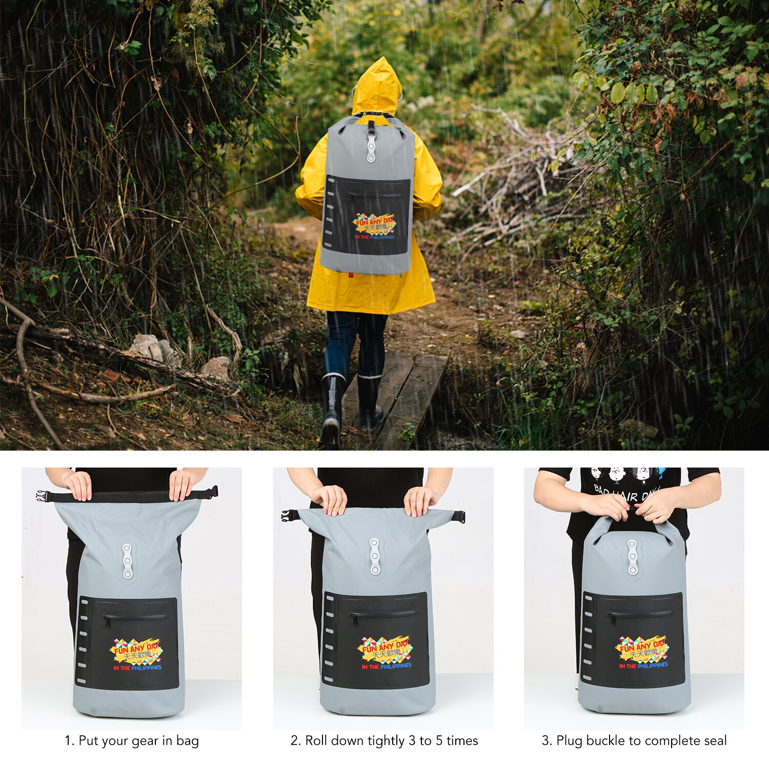 25L/35L Waterproof Bags Dry Bag PVC Waterproof Backpack Sports Bag Rafting Swimming Backpacks Impermeable Dry Bags