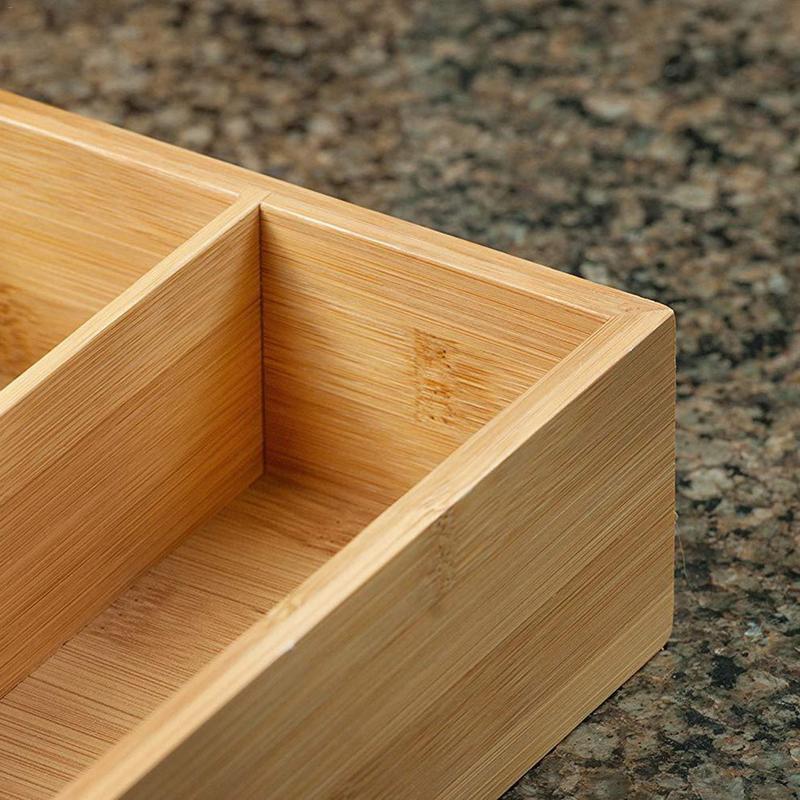 Bamboo Drawer Storage Box Tableware Storage Box Kitchen Drawer Organizer