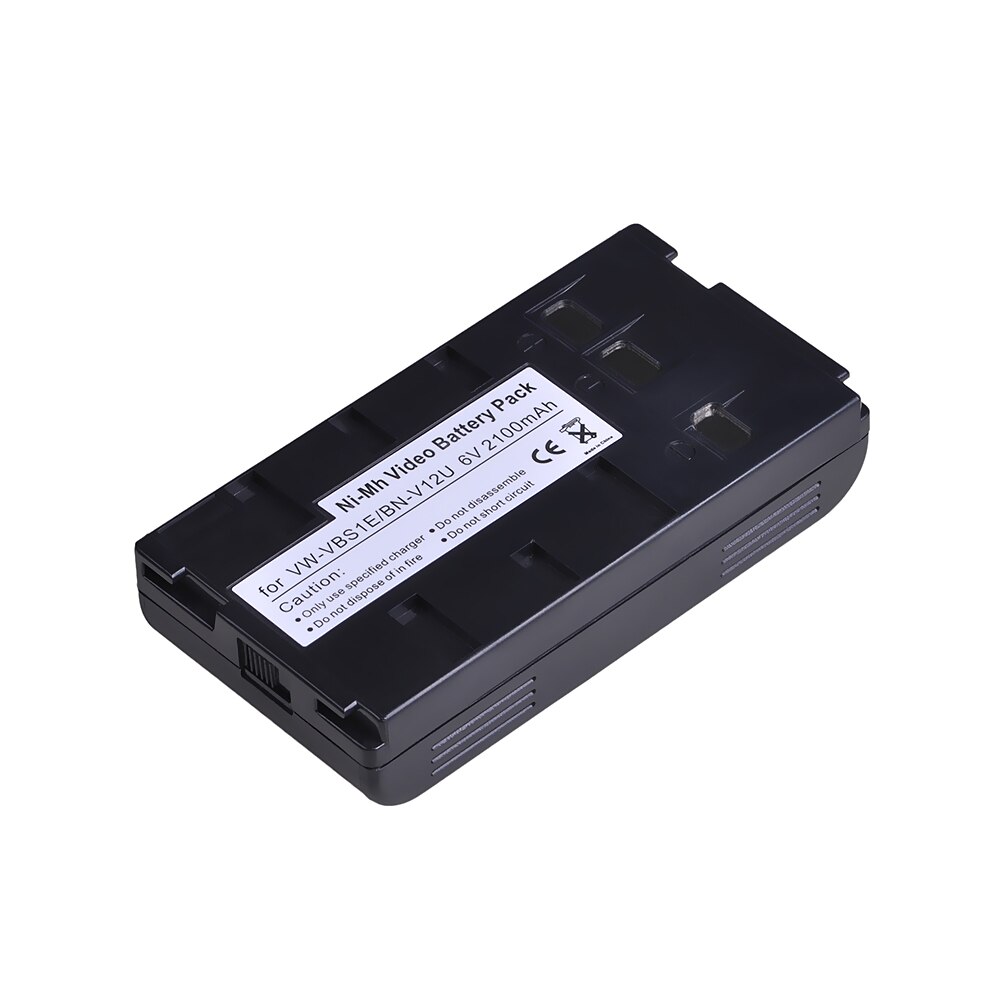 BN-V12U VW-VBS1E Ni-Mh Video Battery + Charger with Type-c and USB Port for JVC BN-V10U, BN-V11U, BN-V12U, BN-V14U, BN V15 V18U: 1x Battery