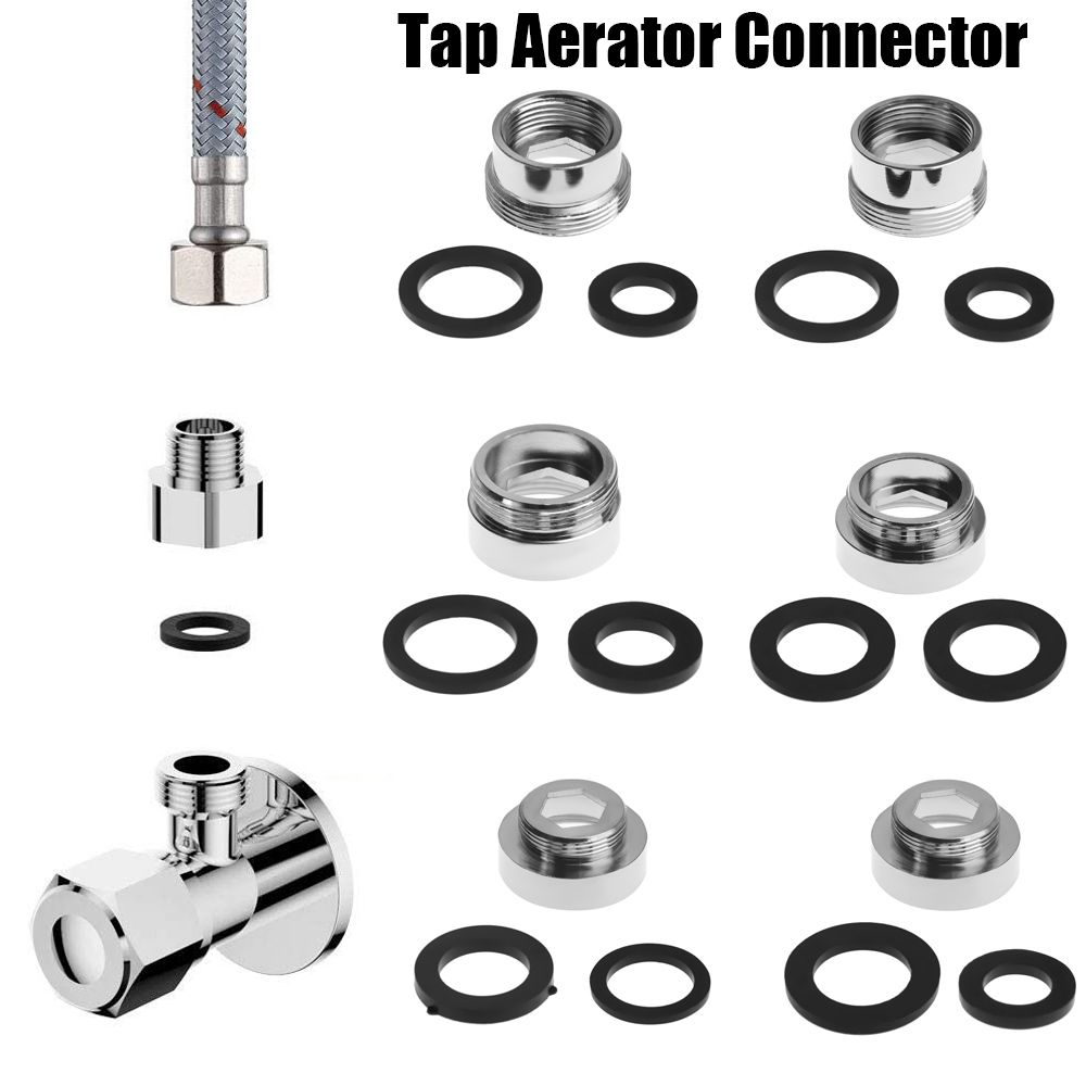 Tap Aerator Connector With Washer Outside Thread Water Saving Adaptor Kitchen Faucet Aerator Adapter Water Purifier Accessories