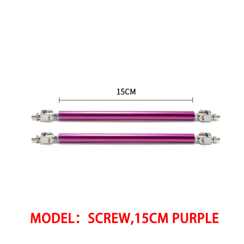 2psc 150Mm Universele Auto Splitter Staven Racen Verstelbare Voorbumper Lipsteun Steunsteun Beugel Trekband Pull Bar Kit: Lavendel