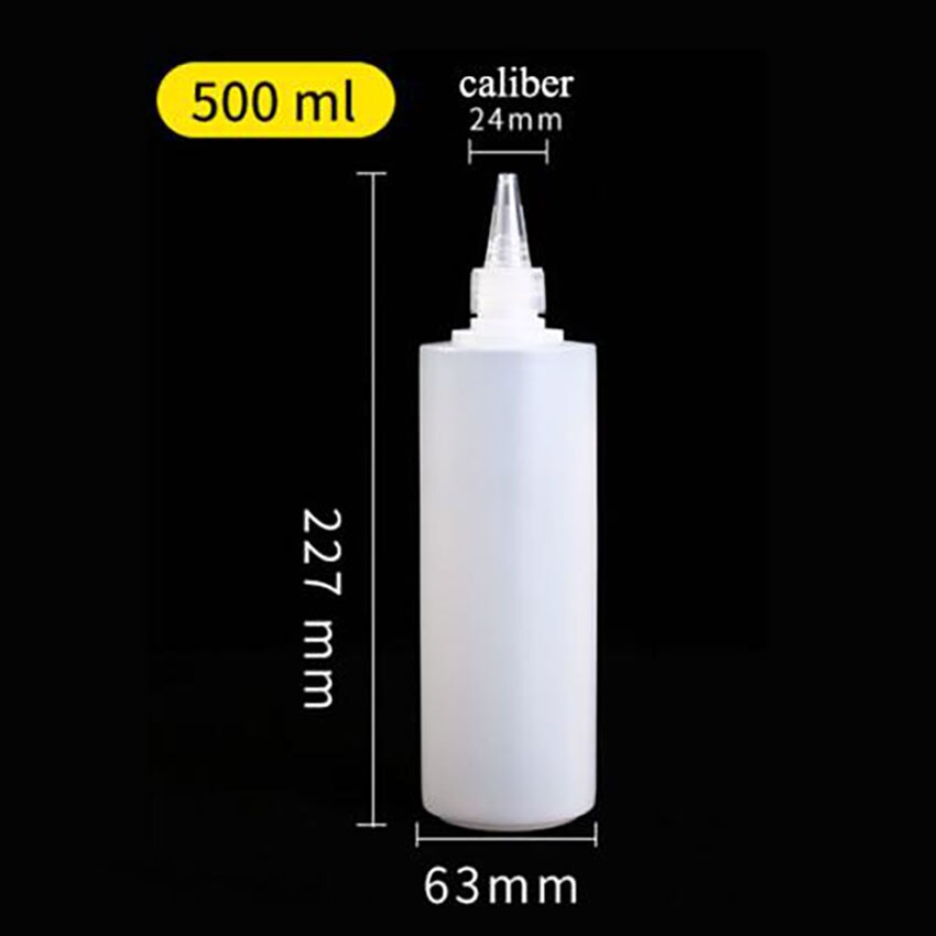 Squeezable Nachfüllbare Flaschen Tropfer Sonde Flasche Honig Gewürz Pigment Flaschen Flüssigkeit Container 100/200/250/300/400/500 ML: 500ML