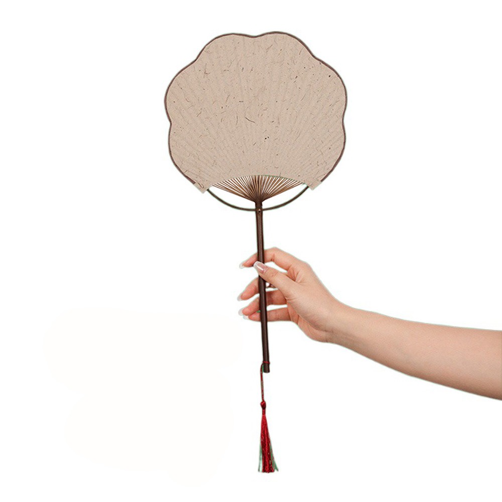 Klasyczny bambusowy wachlarz z papieru, dekoracyjny wachlarz w stylu chińprzejrzeć z papieru ryżowego z frędzlami, wachlarz ręczny, rekwizyty robić występów.: zielone światło