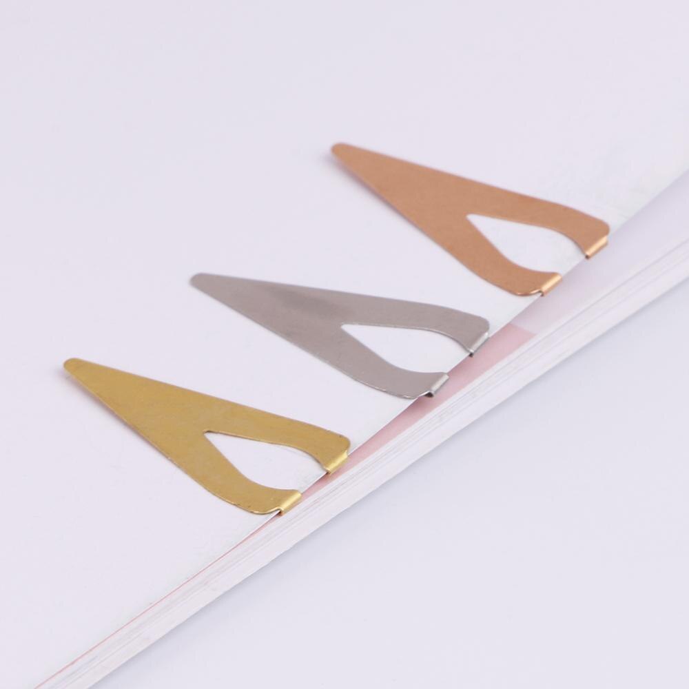 10Pcs Mini Metal Bookmark Paper Clips Page Holder For Book Stationery School