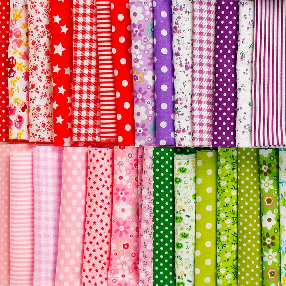 Fengrise-tissu en coton 100% imprimé | Tissus cousus et cousus, pour Patchwork, accessoires de bricolage faits à la main, 7 pièces 50x50cm