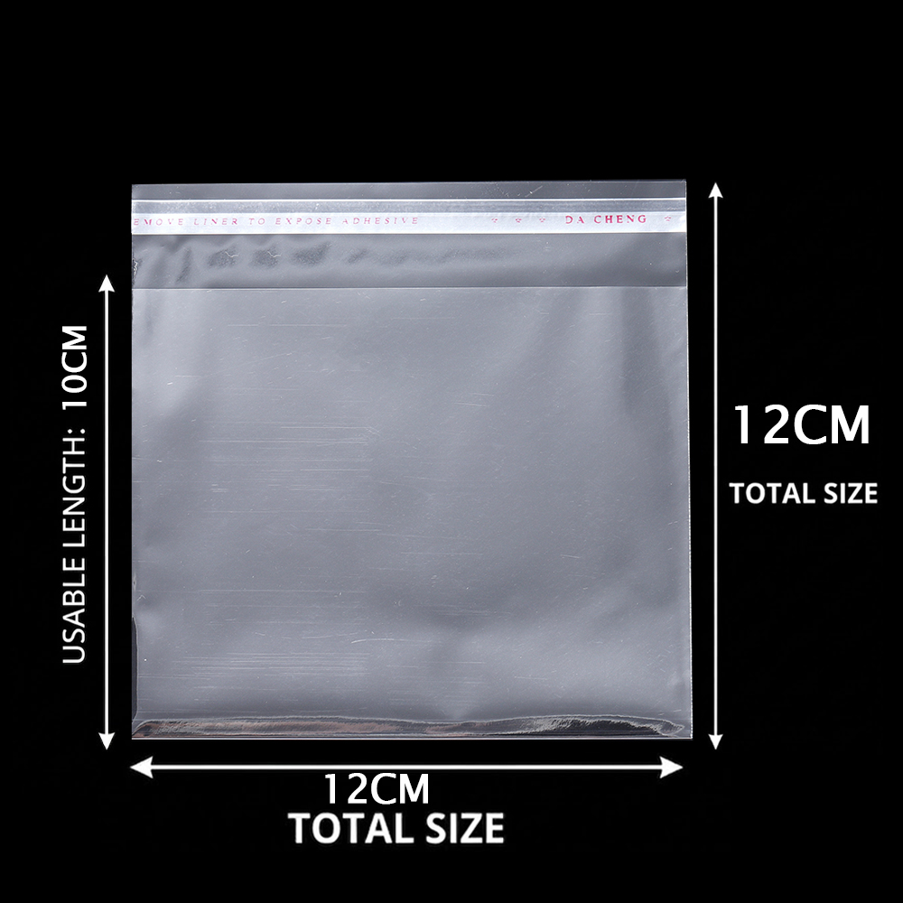 Bolsas de celofán autoadhesivas transparentes, bolsas de celofán de plástico OPP, bolsas de y bolsas de embalaje de joyería, 100 unids/lote: Rosa Roja