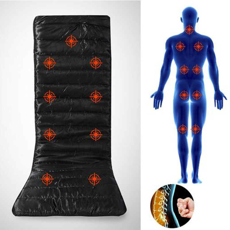 Sundhedsmonitorer massageapparat akupunktuemåtte 9 vibrerende motorer hele kroppen langt infrarød varme varme massagepude sædemadras