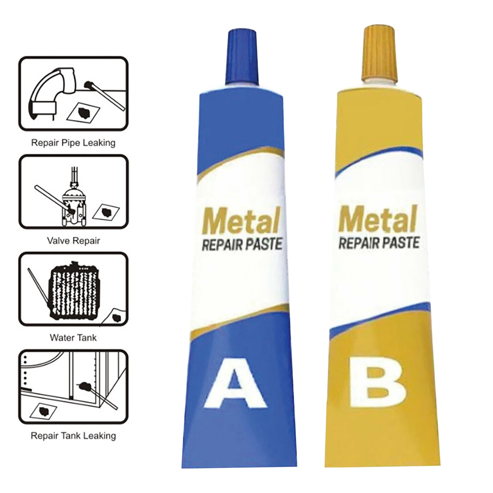 20/50/80/100g Casting Metal Repair Agent Heat Resistant Cold Weld Paste Welding Glue Metal Repair Paste Adhesive Repair Glue