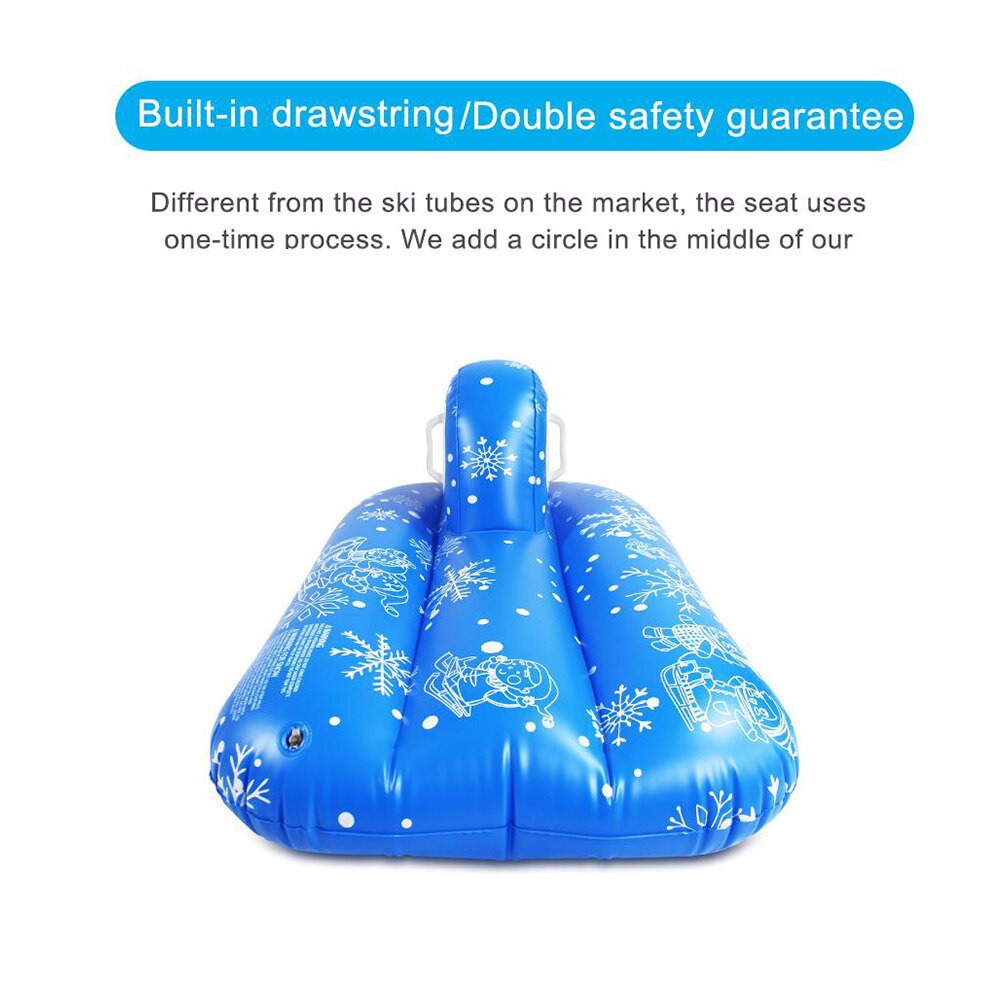 Cold Resistant Sled With Handle Funny Inflatable PVC Adults Childern Snowboard Winter Snow Tube Outdoor Skiing Anti Scratch