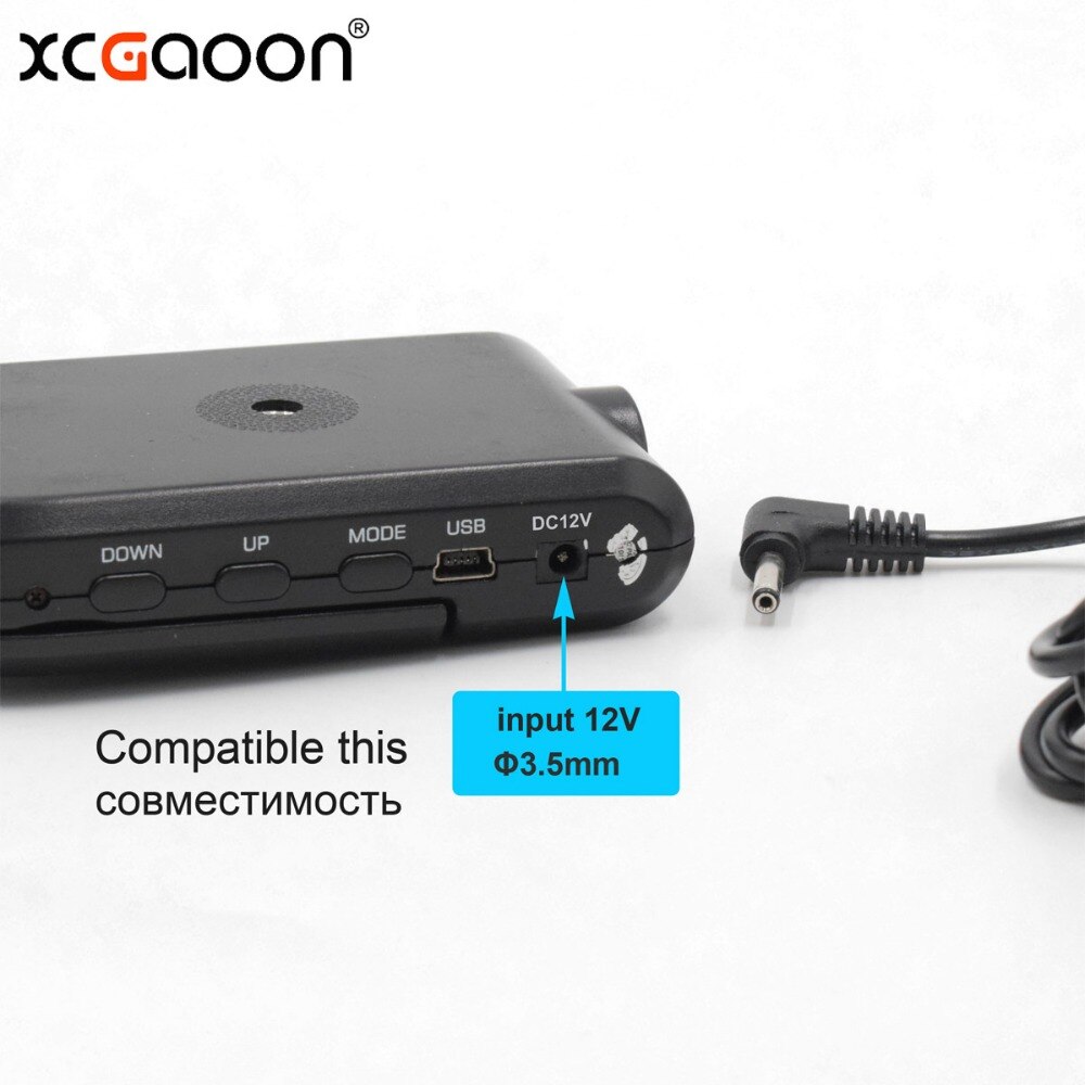 XCGaoon Auto DC-DC Converter 5 V naar 12 V Usb-oplaadkabel voor Auto Elektronische Hond/GPS, USB Ingang 5 V, 3.5mm Voorhaven 12 V 0.8A max