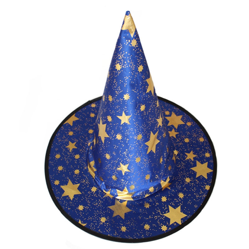 WZCX-Sombrero de de pentagrama para Halloween, sombrero de mago Unisex con personalidad, puntiagudo, novedad de