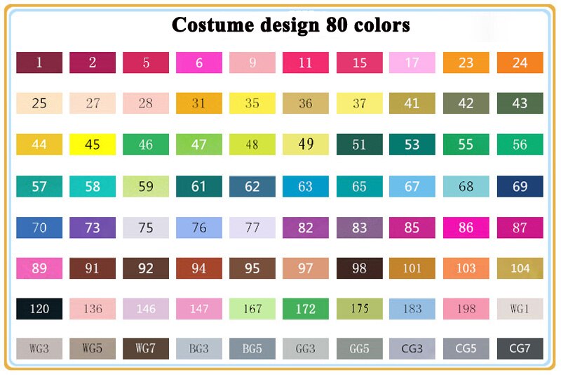 Touchnew 80 Colors Drawing Art Markers Pen Set Oily Alcoholic Dual Headed Sketch Markers Animation Manga
