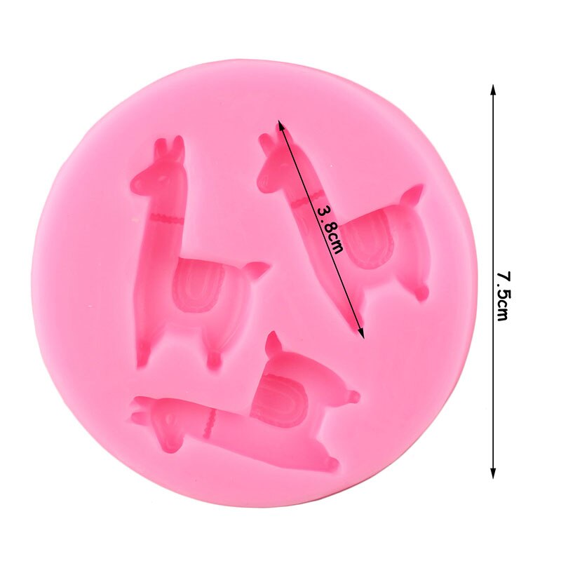 Llama Alpaca Silicone Mold Cupcake Topper Fondant Mould Baby Birthday Cake Decorating Tools Candy Polymer Clay Chocolate Moulds