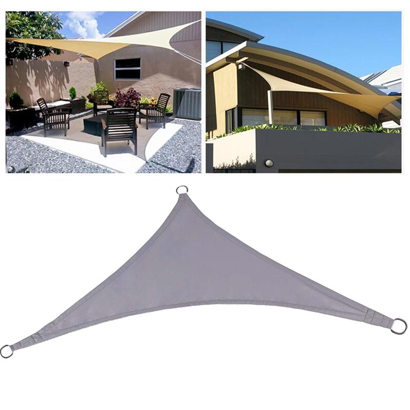 Triangle Sun Shade Sail Polyester Canopy Waterproof UV Block For Garden Swimming Pool