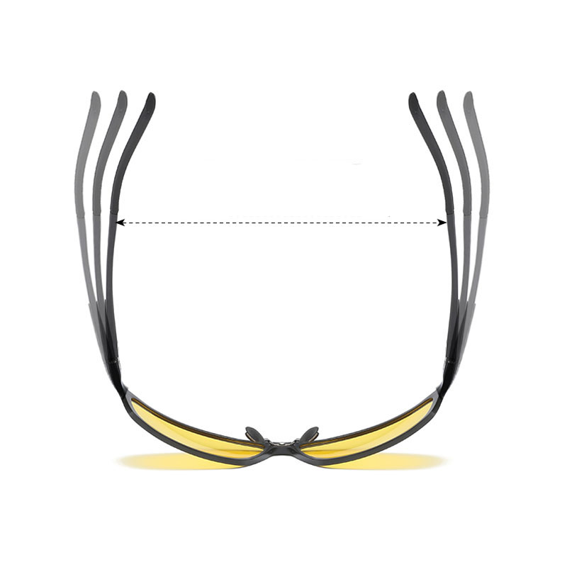 Night Vision Glasses Men Aluminium Magnesium Frame Polarized Goggles For Car Driver Driving Sports Anti Glare UV400