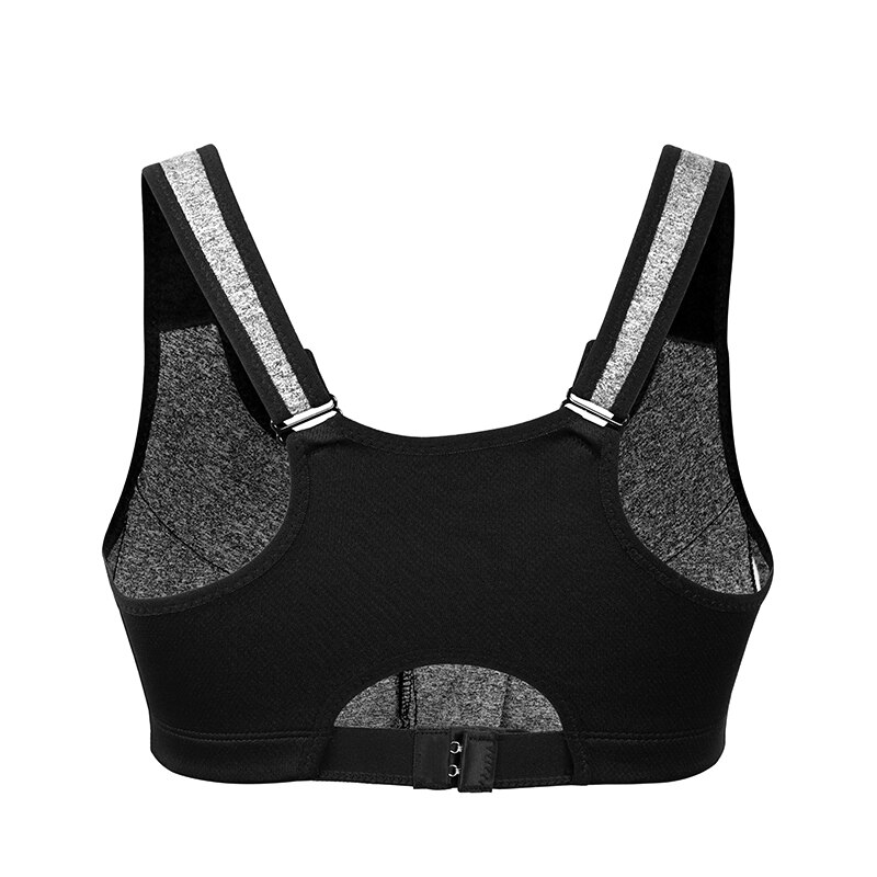 Wanayou 2xl-5xl plus size sports-trenings-bh'er, push-up bh-er med glidelås for kvinner, polstret trådløs støtsikker yogavest-sportstopper