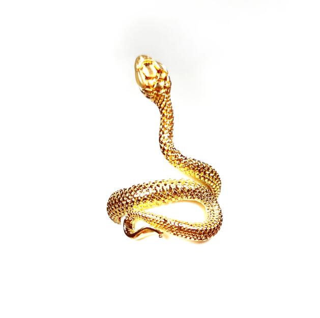 Anillo ajustable para hombres, niñas y mujeres, serpiente negra de oro ajustable, Animal feroz, Retro, Punk, esguinces muy grandes, Faraón egipcio: RK13