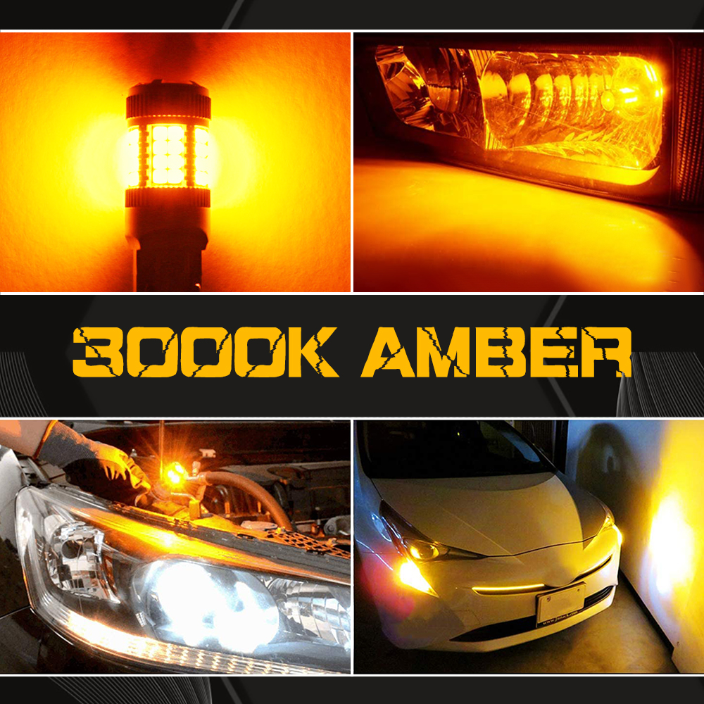 Car BAU15S PY21W LED Bulb Amber Canbus Error Free No Hyper Flash Turn Signal Lights 1156 Ba15s P21W T20 7440 W21W WY21W 1157 Luz: Blue / 1156 ba15s P21W