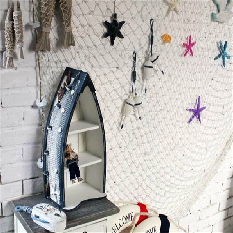 Filet de pêche suspendu, décor de maison, Pirate, ornement, matériel, accessoires Photo bricolage maison, Bar, thème océan nautique, mur
