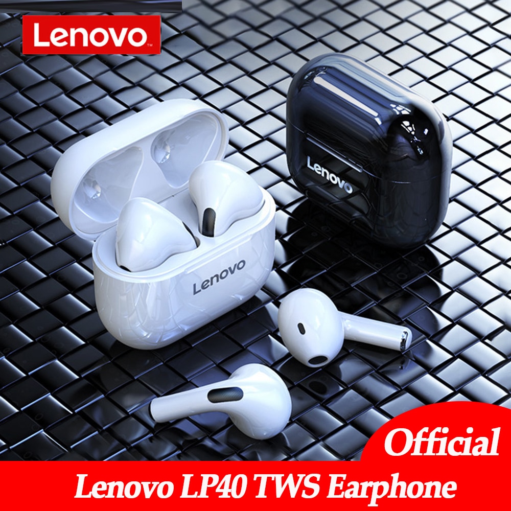 Original Lenovo LP40 drahtlose kopfhörer TWS Bluetooth Kopfhörer Touch Control Sport Headset Stereo Ohrhörer Für Telefon Android