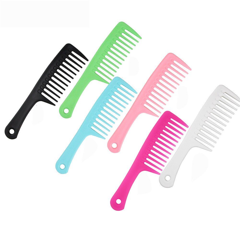 1 PC. Wide Tooth Anti-Static Hairdressing Comb Heat Resistant Woman Wet Detangle Curly Hair Brushes Pro Salon Styling Tools