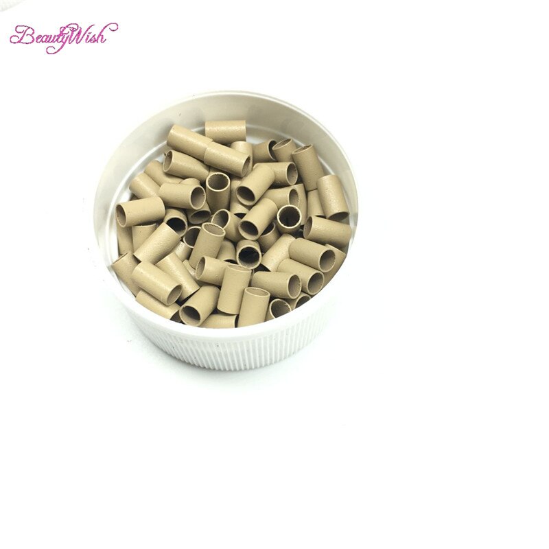 Micro link anel de micro miçangas, loiro, preto, marrom, 1000 peças, 3.4x3.0x6.0mm, em cobre reto, anel de mini fechaduras, miçangas para eu dica de cabelo