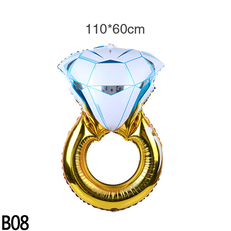 1pc Big Diamond Wedding Ring Balloons and I Do' Engagement Ring Foil Helium Balloons Bachelorette Anniversary Party Decorations: B08