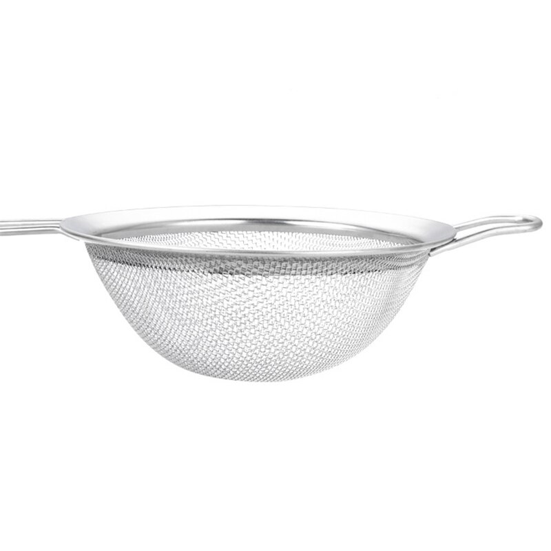 Colador de harina de acero inoxidable de 3 tamaños, colador de mano, tamiz de azúcar para glaseado, accesorios para hornear, suministros de cocina