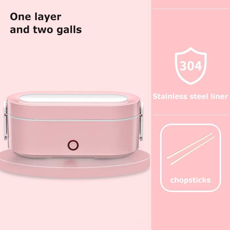 Electric Heated Lunch Box Portable Bento Box Fast Heating Bento Box 1/2 Layer Food Storage Container For Student Office Worker: T3 / EU