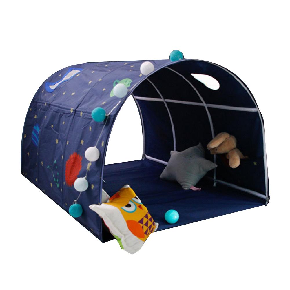 Kids Bed Tent Play House Tent Crawling Tunnel Indoor Outdoor Play Tent Toys For Children: Blue