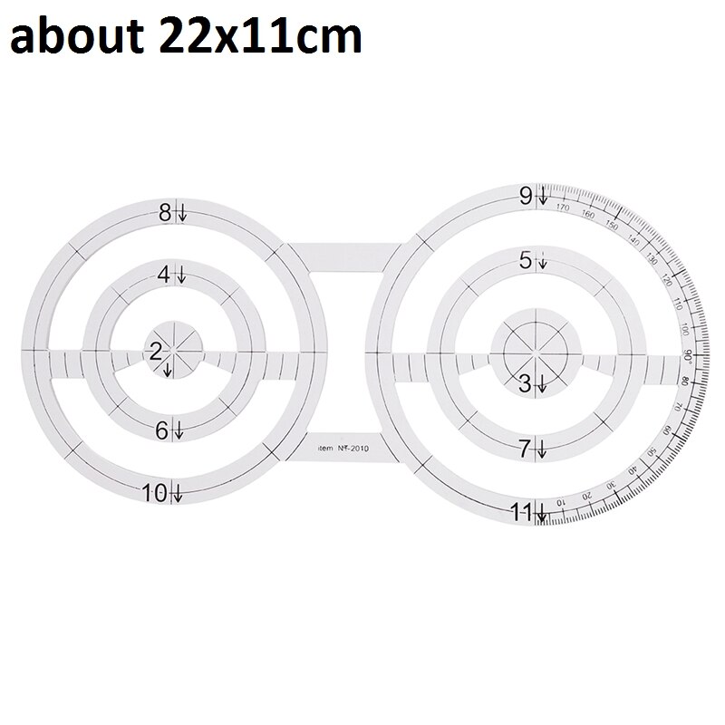 Clear Multifunction Acrylic Patchwork Curve Ruler Sewing Rulers Clothing Craft Tools Sewing Accessories Cloth Patchwork Ruler: S